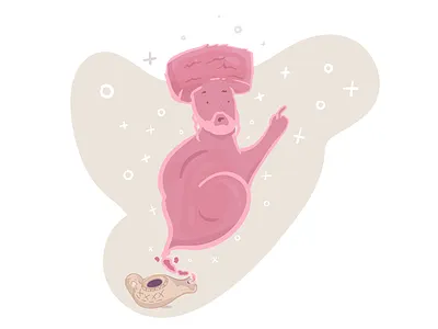 Another Hasidic Genie genie hasidic helpful illustration jewish lamp pink recolored tan