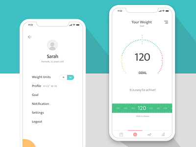 Netus Mobile App app clean health ios mobile profile ui weight loss
