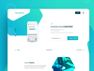 Hexadots- Transfer funds easily bluegreen creative icons illustration interactive landingpage macbook mockups popular trending web