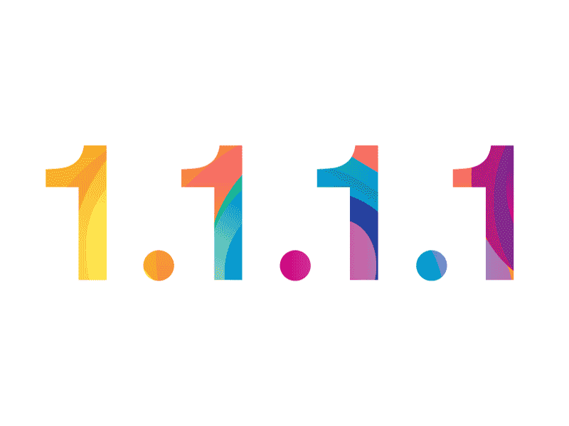 1.1.1.1 1 blobs color colorful dns ip address one resolver