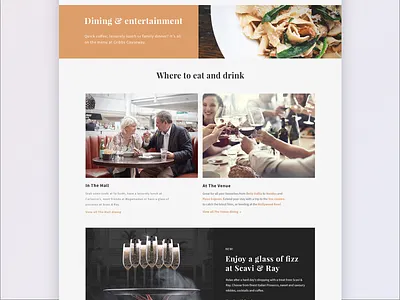 Landing page - shopping centre branding design interface responsive ui ux website