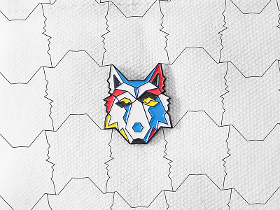 Mixpanel – Cohorts Launch Pin cohort enamel pin pins tessellate tessellation wolf wolf pack