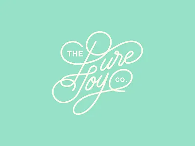The Pure Joy Co. hand lettered handlettering lettering logo logo design script type typography