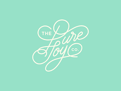 The Pure Joy Co. hand lettered handlettering lettering logo logo design script type typography