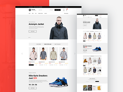 Ecommerce Website Landing Page e commerce ecommerce home page landing page minimal online store product retail shop sale page shop website
