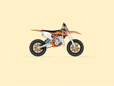Duke ai bike duke illustration orange shades tires vector