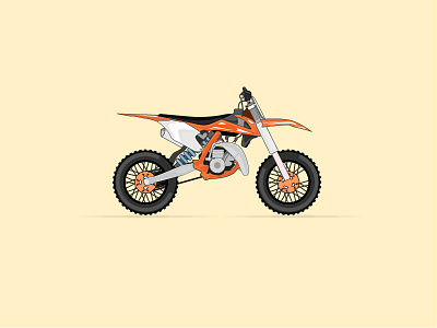 Duke ai bike duke illustration orange shades tires vector