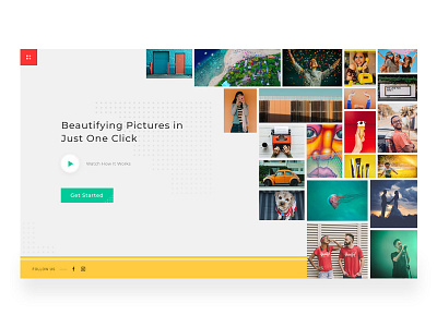 Beauty Feed App. daily ui daily ui challenge editing website landing page landing page design picture editing website ui user interface user interface design ux web app design web design