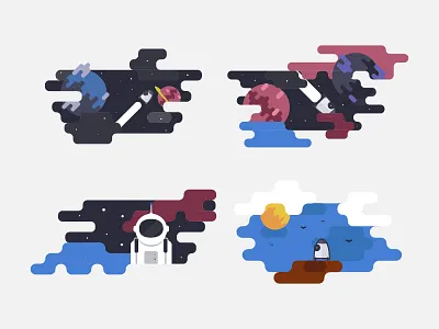 Personal Website Update clean flat design simple space spaceship uiux update whitespace