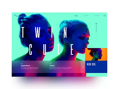 Neon slider #3 colorfull mondrianizm neon slider style ui uidesign ux uxdesign