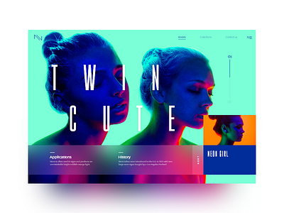 Neon slider #3 colorfull mondrianizm neon slider style ui uidesign ux uxdesign