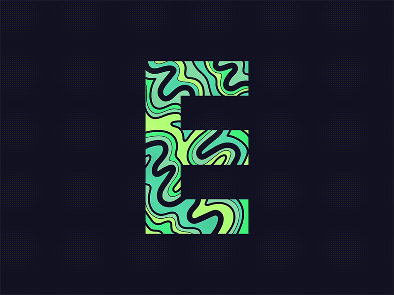 E - 36 Days of Type 36 days of type e gif lettering typography