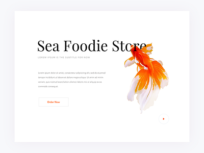 Daily UI 008 | Sea Foodie Store | Free PSD card design clean daily ui 008 download free psd minimal order food sea food store design ui design