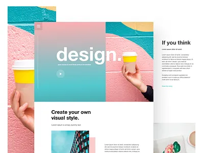 Interface Design 3 - Web page app colors interactions interface ios tablet ui ux web