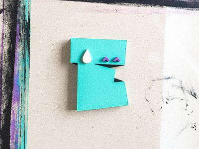 E for embarrassed 36daysoftype acrylicpainting character design embarrassed graphic handmade illustration lettering timletsgo timvandenbroeck woodrelief
