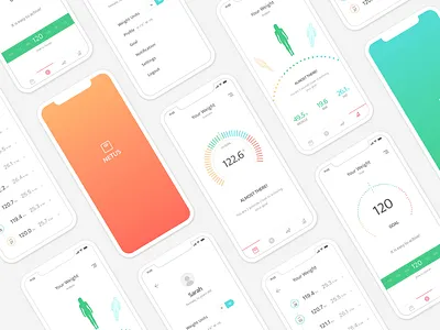 Netus Mobile App app clean health ios mobile ui weight loss
