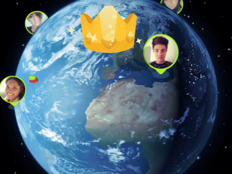 Zenly - Footsteps after effects crown dezoom earth footsteps map motion particles pins stars zenly