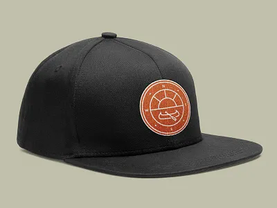 Camp Line Badge Mockups badge canoe hat line logo minimalist mockup nature outdoors