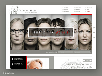 Web layout for Attorney General Reelection Campaign Site attorney general campaign website election web web design web layout website website design