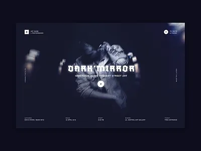 Dark Mirror Show 2018 black dark mirror show ui ux web