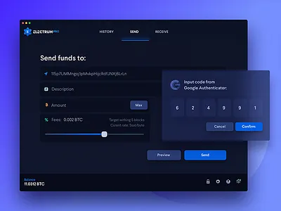 Electrum Desktop Wallet - Send BTC bitcoin blockchain btc coin crypto cryptocurrency electrum ico landing segwit wallet