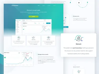 Ethereum Token Wallet Landing Page 🚀 bitcoin blockchain crypto cryptocurrency data ethereum exchange finance ico landing token wallet