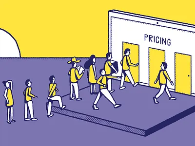 Chartmogul bold conceptual editorial illustration maldo maldonaut minimal pattern simple startup