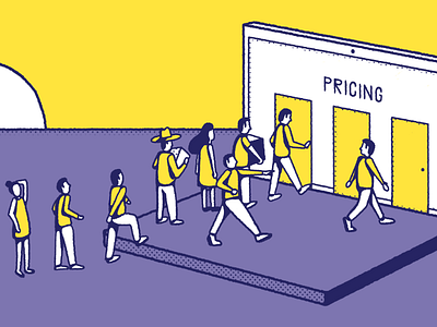 Chartmogul bold conceptual editorial illustration maldo maldonaut minimal pattern simple startup