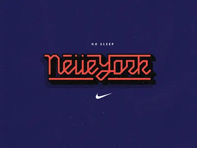 No Sleep Neüe York custom lettering lettering neue york new york nike no sleep nyc