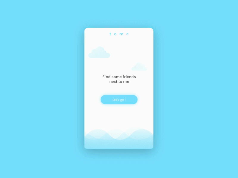 Messaging Concept App - Home Screen animation app application concept interaction messages messaging mobile ui