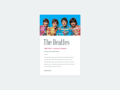 DailyUI #45: Info Card card daily ui dailyui the beatles