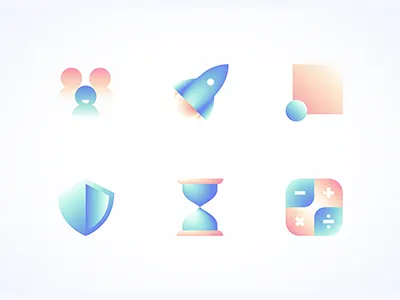 Benefits Icons benefits gradient icons vector