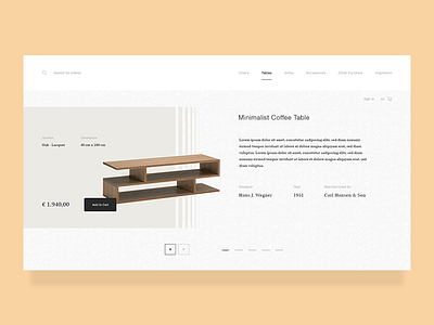Furniture widget design furniture landing page navigation page ui ux