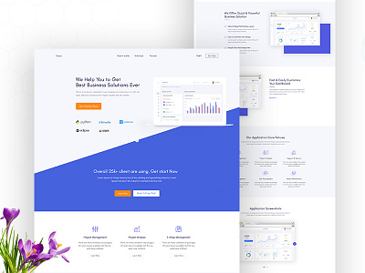 Software Landing Page 3 clean homepage landing layout minimal orange page product saas software web website