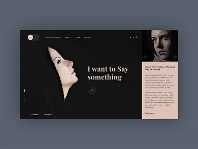 Web UI Experiment Project 5th black theme experiment minimal net clean project slider template ui ux web womens day