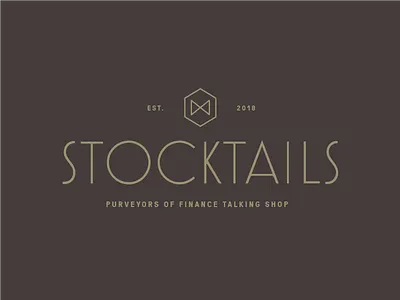 Stocktails identity 1920s 20s art deco deco financial gold identity logo meetup noir roaring 20s finance speakeasy