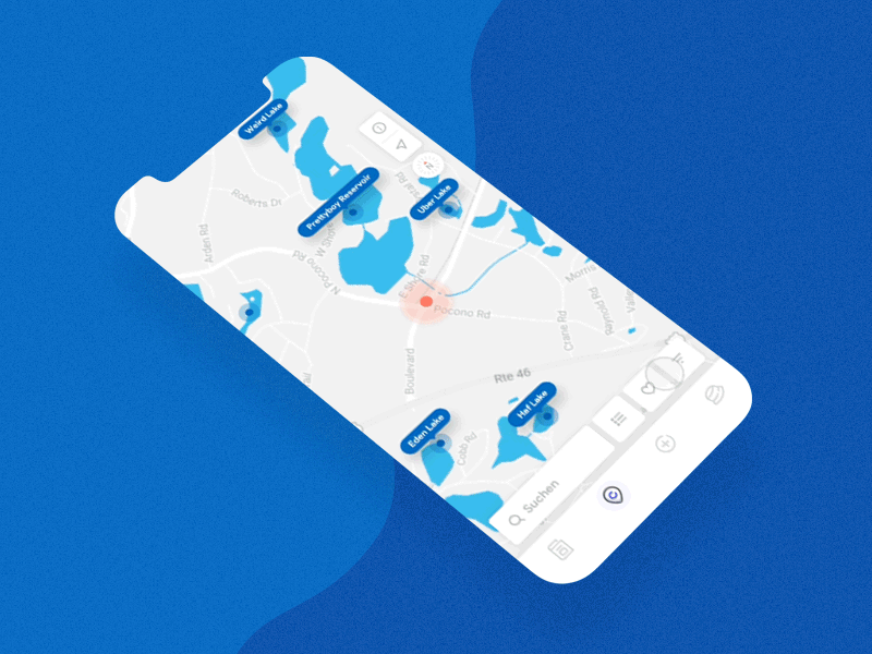 Bottom Menu Concept bottom button concept dummy favorites fishing map menu prototype search thumb zone