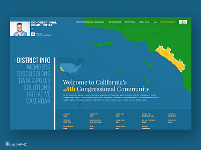 Site design for Congressional Communities startup ui uiux web web design web layout web ui website website design