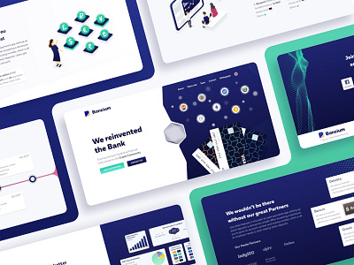 Bancium - landing page bank blockchain card coins contract crypto ico landing platform