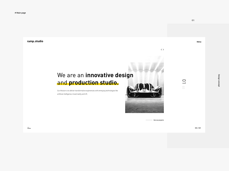 Ramp Studio Behance! NEW! behance branding car cars design graphicdesign lamborghini ui ux webdesign
