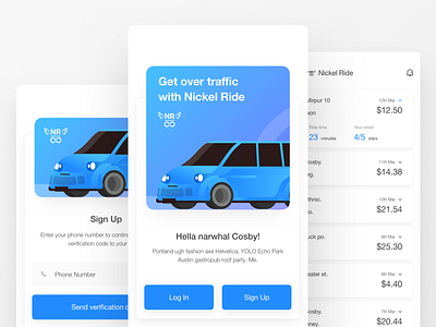 Ride sharing App | Nickel Ride | Electric Car illustration animation app ui car illustration clean ui electric car flat design flat ui ride sharing ui animation