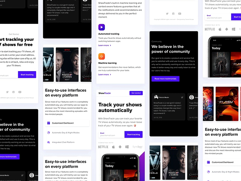 Responsive Landing Page Animation animation freebie gradients interaction landing page minimal mockup tutorial ui web webdesign website