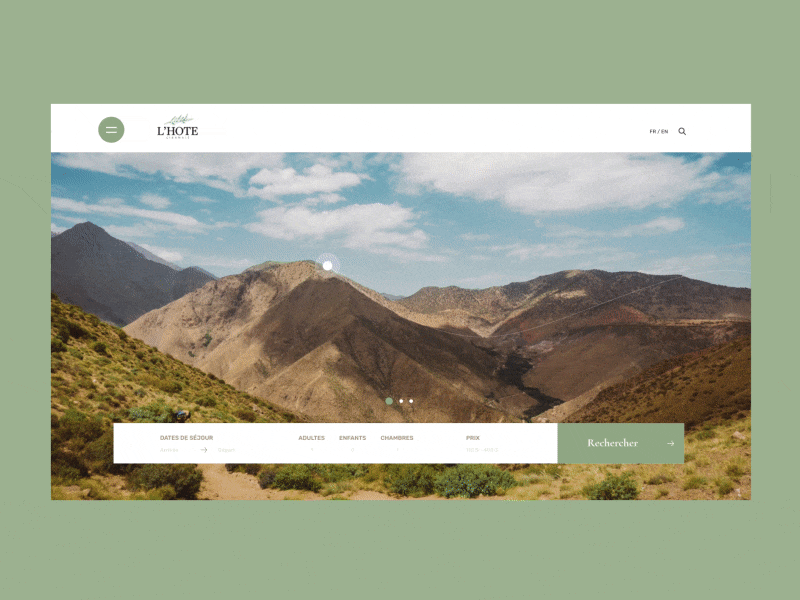 L'Hôte Libanais - Homepage animation homepage hotel interface minimal ui ux web webdesign