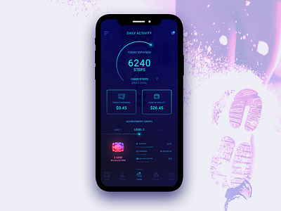 Fitness + game activity fitness app fitness game game iphone ui running app ui