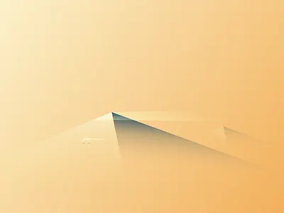 By Chance clean color geometric gradient illustration light minimal scale shadow simple sketch vector