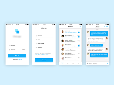 Chat App app chat mobile ui ux