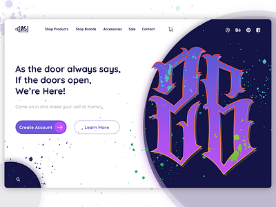 Graffiti Shop graffiti illustration page shop ui ux website