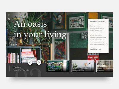 Interior Design zine blocks bold clean elegant mag minimalist modular mondrianism muzli slider typography zine