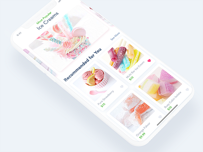 Daily UI 011 - Ice Cream Store - Product Screen daily ui daily ui 011 ecommerce ice cream iphone x mobile app rikonrahman store