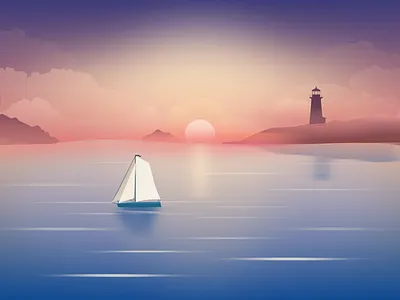 the seaside color graphics ui visual，sea，sunset